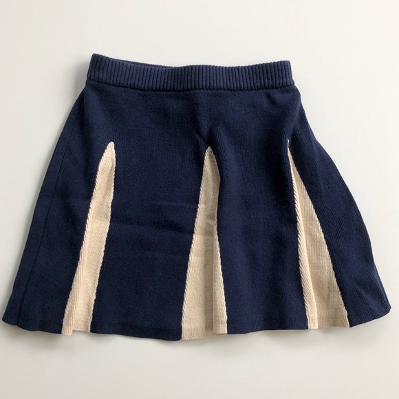NWT kids navy blue and cream skirt. - Picture 2 of 6
